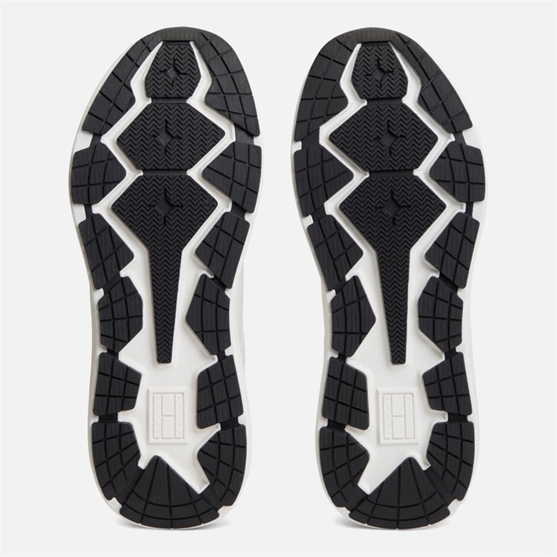 Mens Leather Runner Trainers Ecru - Image 2