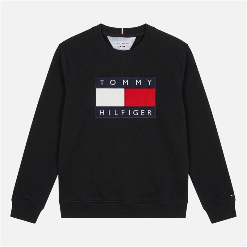 Tommy Jeans Boys Heritage Flag Sweatshirt Black