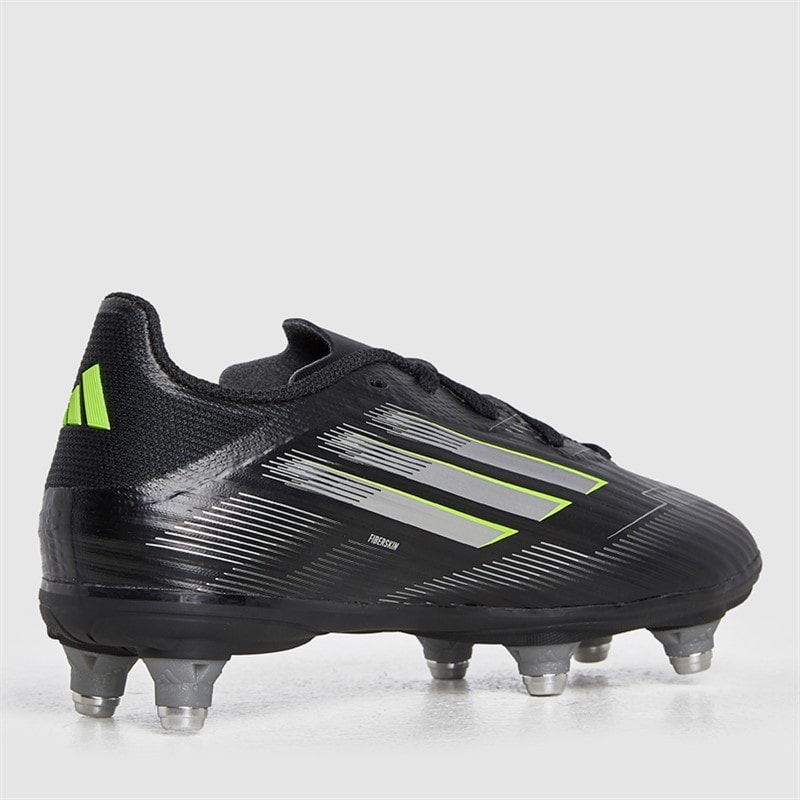 Junior F50 League SG Soft Ground Football Boots Core Black/Iron Metallic/Lucid Lemon - Image 5
