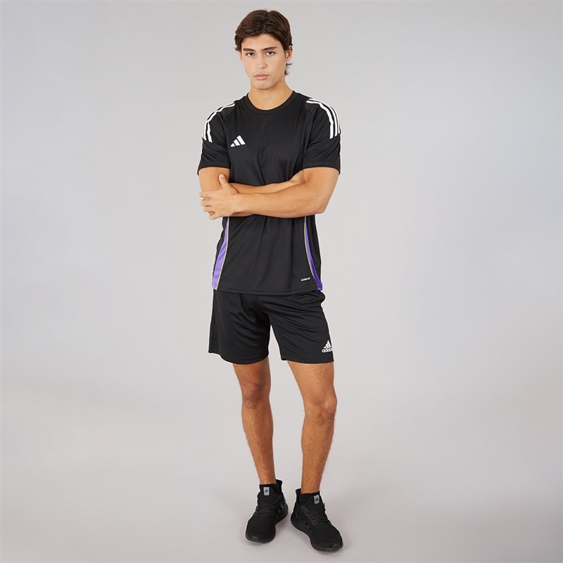 Mens Tiro 24 T-Shirt Black/Purple Rush - Image 4