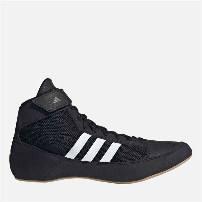adidas Mens HVC Boxing/Wrestling Boots Core Black/Cloud White/Iron Metallic