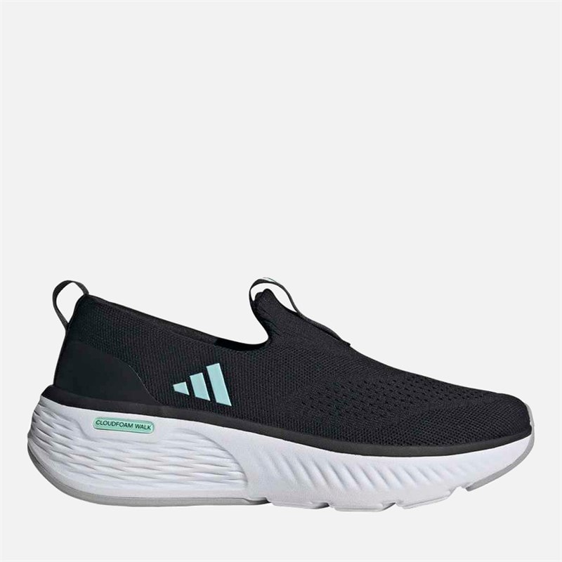 Womens Cloudfoam Go Lounger Trainers Core Black/Semi Flash Aqua/Cloud White - Image 1