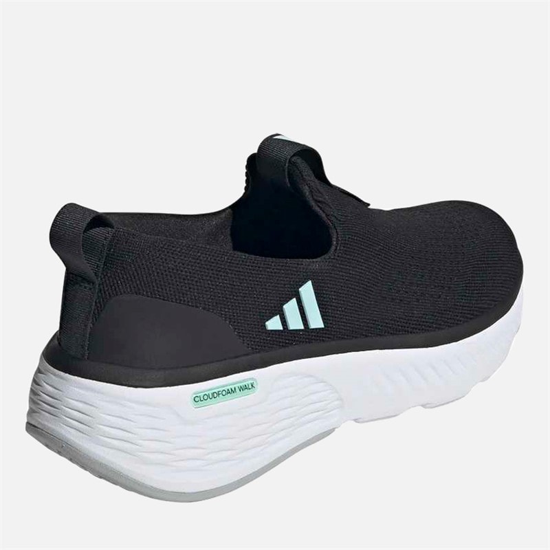 Womens Cloudfoam Go Lounger Trainers Core Black/Semi Flash Aqua/Cloud White - Image 3