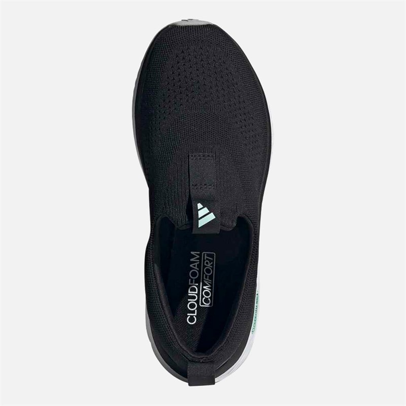 Womens Cloudfoam Go Lounger Trainers Core Black/Semi Flash Aqua/Cloud White - Image 4