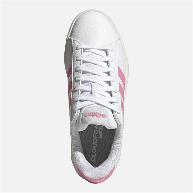 Womens Grand Court 3.0 Trainers Cloud White/Bliss Pink/Core White - Image 4