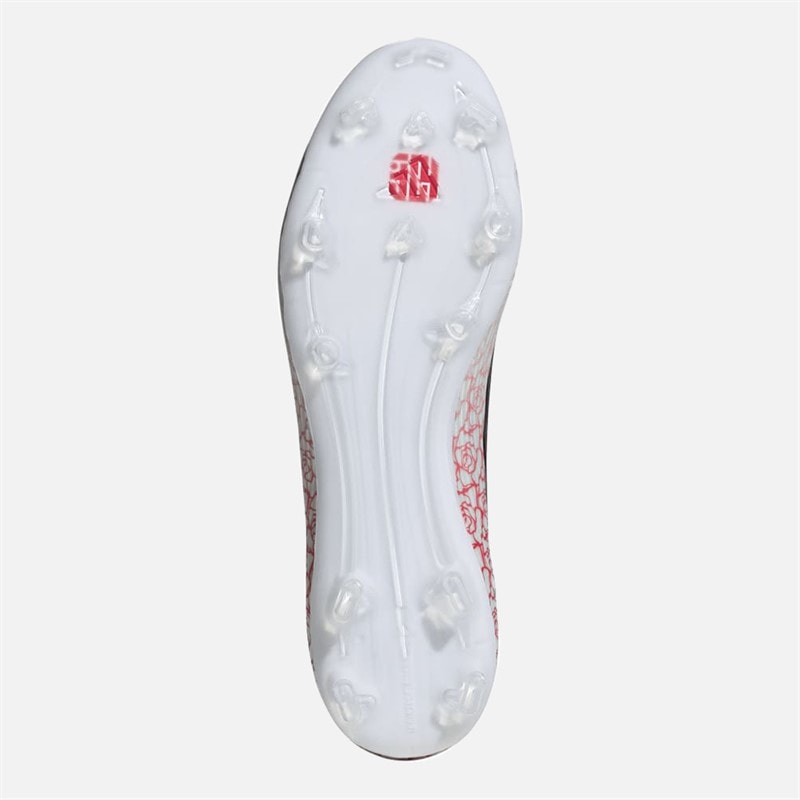 Mens F50 League Lamine Yamal Laceless FG/MG Firm/Multi Ground Football Boots Cloud White/Core Black/Lucid Red - Image 2