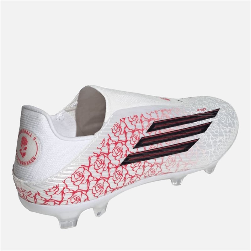 Mens F50 League Lamine Yamal Laceless FG/MG Firm/Multi Ground Football Boots Cloud White/Core Black/Lucid Red - Image 3