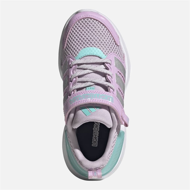 Girls Lightorama Runner Light Up Trainers Ice Lavender/Silver Metallic/Flash Aqua - Image 4