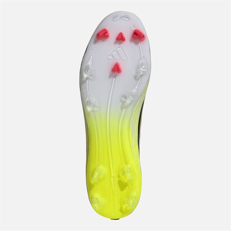 Mens F50 League Born For Goals Pack Laceless FG/MG Firm/Multi Ground Football Boots Team Solar Yellow 2/Core Black/Lucid Red - Image 2