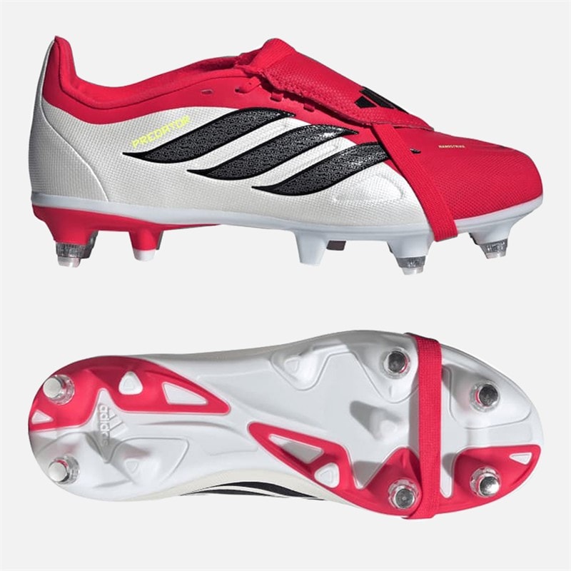 Junior Predator League Born For Goals Pack Fold-Over Tongue SG Soft Ground Football Boots Lucid Red/Core Black/Cloud White - Image 2
