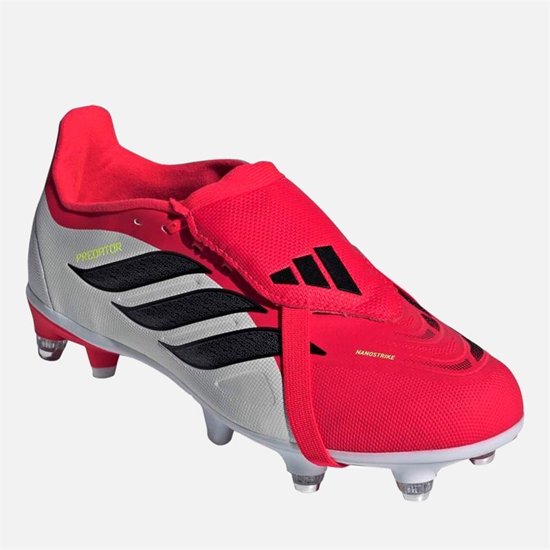 Junior Predator League Born For Goals Pack Fold-Over Tongue SG Soft Ground Football Boots Lucid Red/Core Black/Cloud White - Image 5