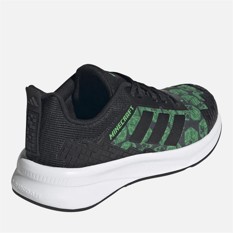 Junior adidas x Minecraft Fortarun 4.0 Trainers Core Black/Core Black/Cloud White - Image 3