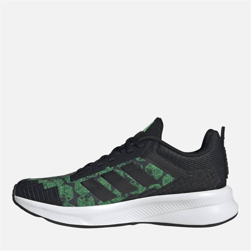 Junior adidas x Minecraft Fortarun 4.0 Trainers Core Black/Core Black/Cloud White - Image 5