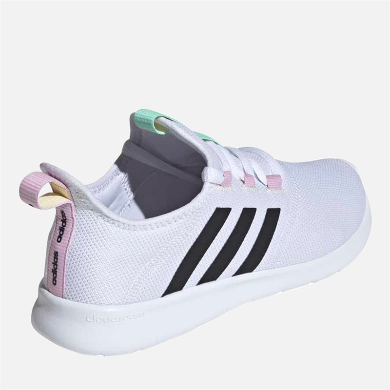 Womens Cloudfoam Pure 2.0 Trainers Cloud White/Core Black/Pulse Mint - Image 3