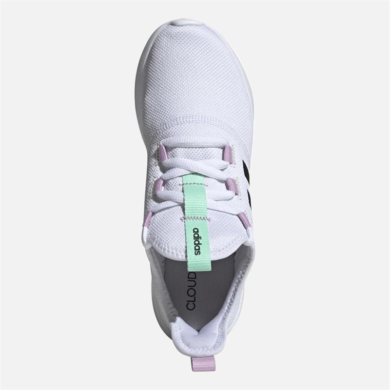 Womens Cloudfoam Pure 2.0 Trainers Cloud White/Core Black/Pulse Mint - Image 4