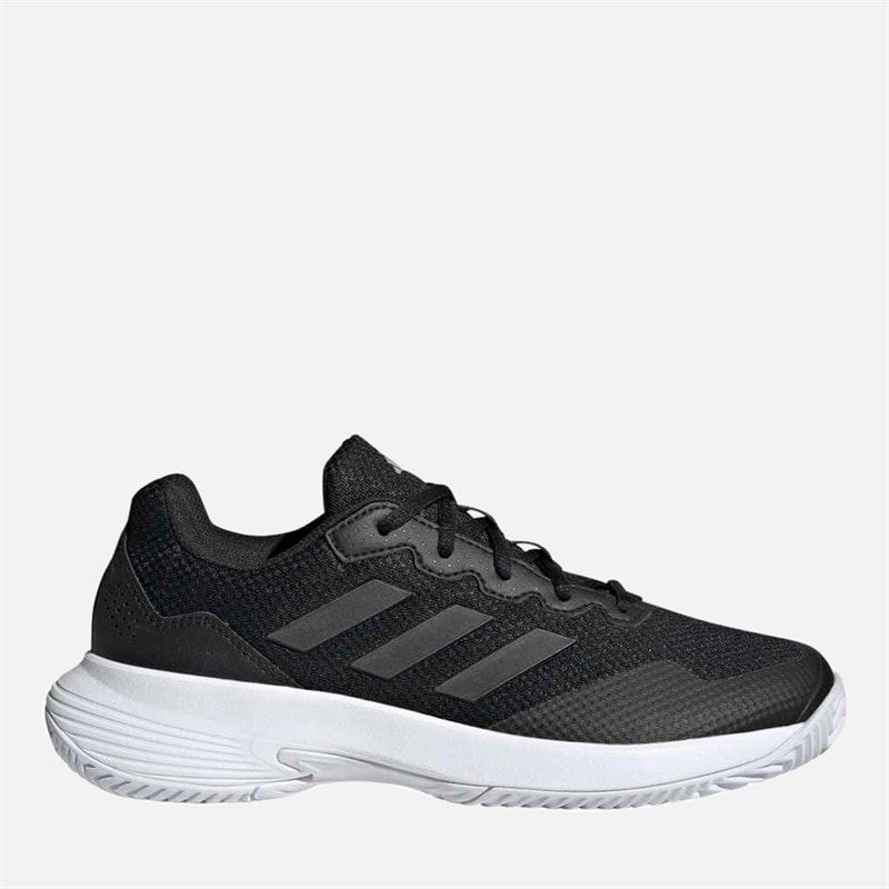 Womens Gamecourt 2.0 Tennis Shoes Core Black/Core Black/Silver Metallic - Image 1