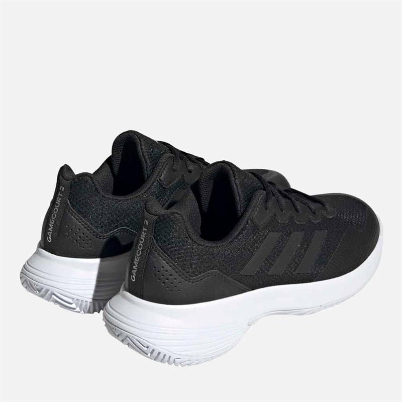 Womens Gamecourt 2.0 Tennis Shoes Core Black/Core Black/Silver Metallic - Image 3