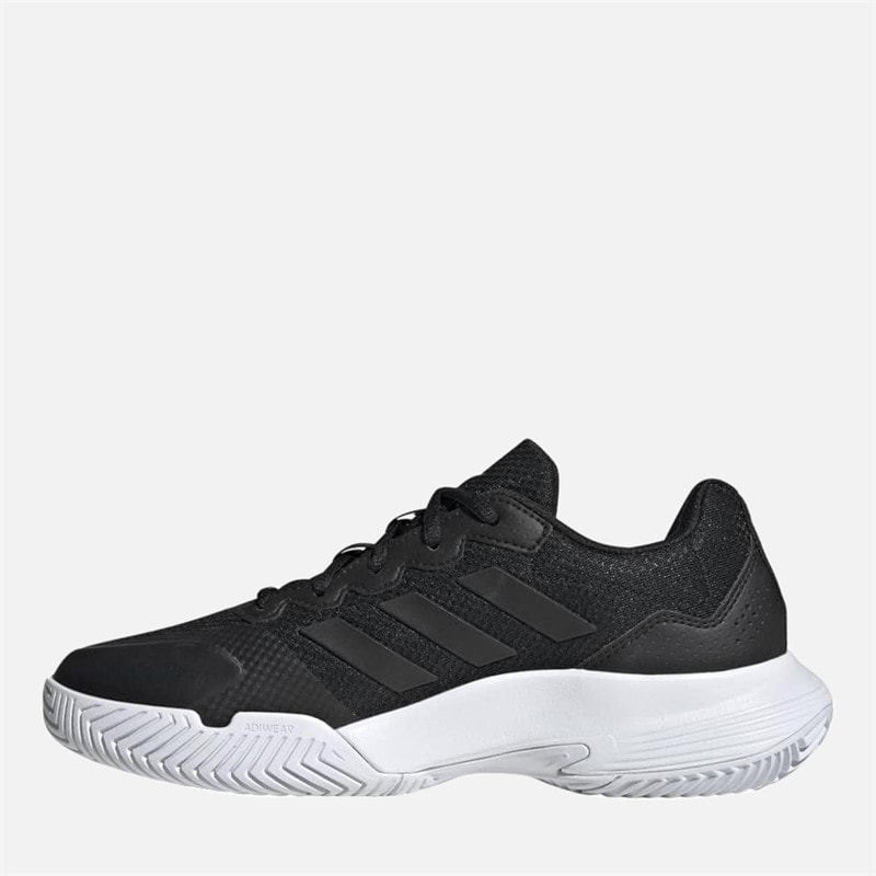 Womens Gamecourt 2.0 Tennis Shoes Core Black/Core Black/Silver Metallic - Image 5