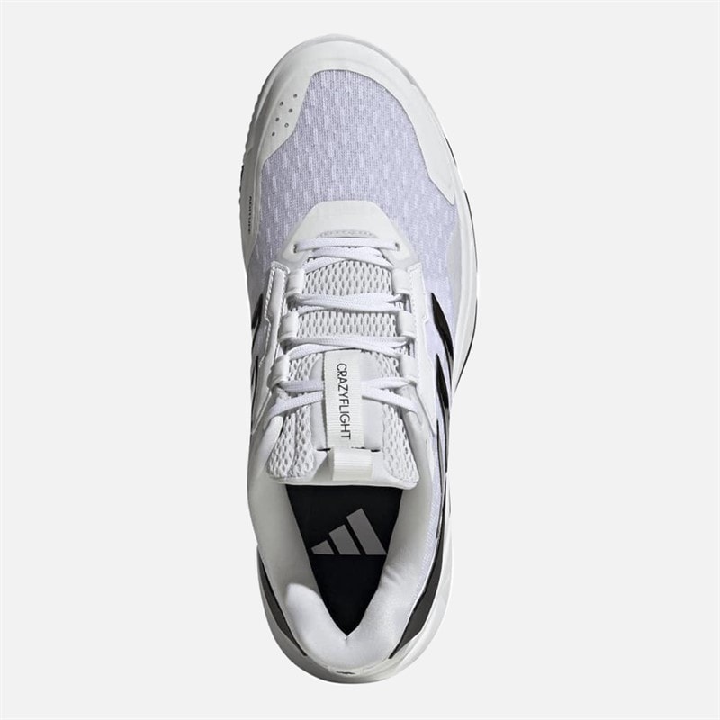 Mens Crazyflight 6 Indoor Court Shoes Cloud White/Core Black/Cloud White - Image 4