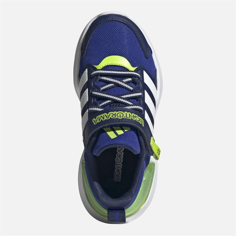 Kids Lightorama Runner Light Up Trainers Lucid Blue/Cloud White/Solar Slime - Image 4