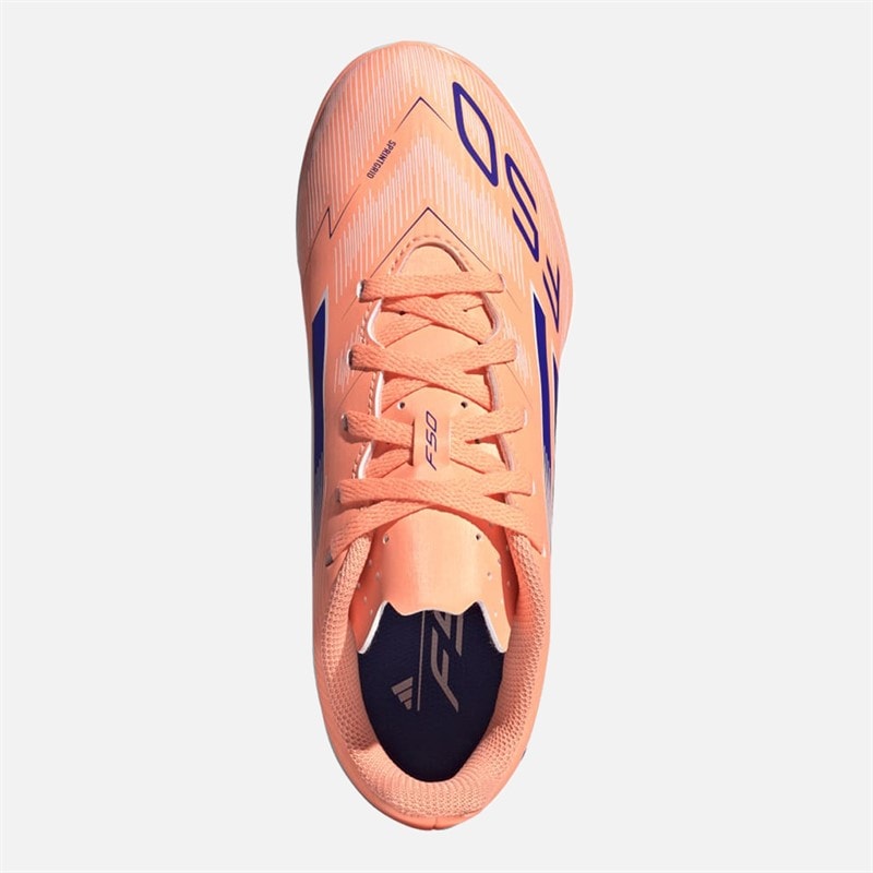 Kids F50 Club Coral Blaze Pack TF Astro Football Boots Beam Orange/Lucid Blue/Cloud White - Image 4