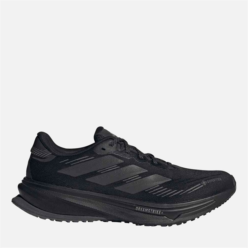 adidas Mens Supernova Rise 3 Gore-Tex Waterproof Neutral Running Shoes Core Black/Core Black/Tech Grey Metallic