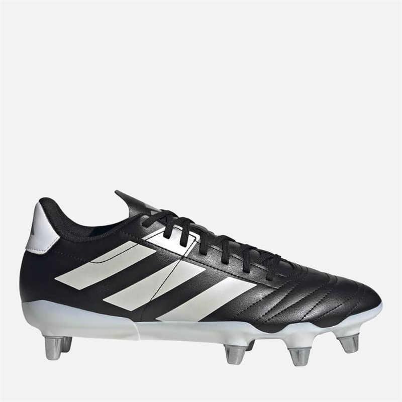 adidas Mens Kakari SG Soft Ground Rugby Boots Core Black/Zero Metalic/Silver Metallic