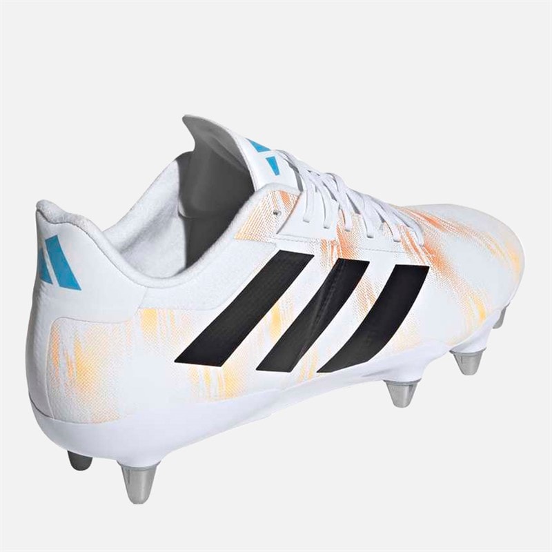 Mens Kakari RS SG Soft Ground Rugby Boots Cloud White/Core Black/Pure Orange - Image 3