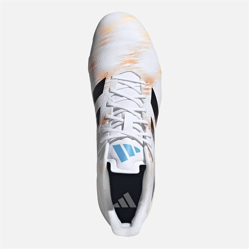 Mens Kakari RS SG Soft Ground Rugby Boots Cloud White/Core Black/Pure Orange - Image 4