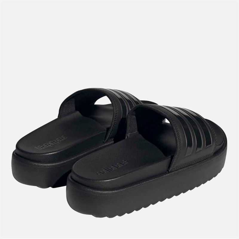Womens Adilette Platform Sliders Core Black/Core Black/Core Black - Image 3