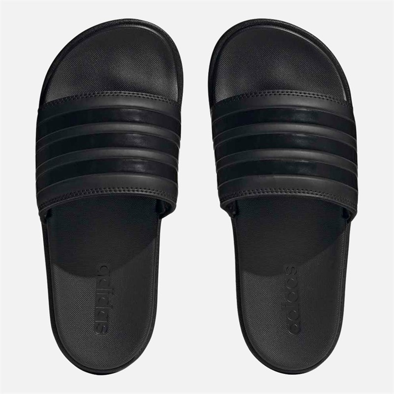 Womens Adilette Platform Sliders Core Black/Core Black/Core Black - Image 4