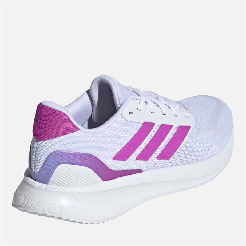 Womens Runfalcon 5 Neutral Running Shoes Cloud White/Purple Burst/Semi Blue Burst - Image 3