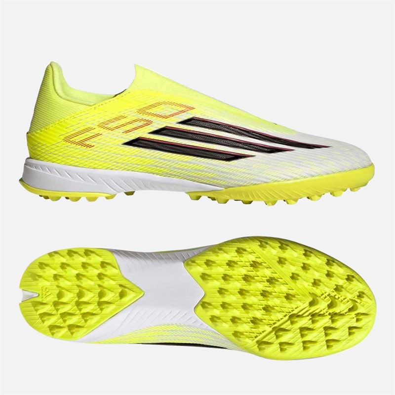 Mens F50 League Born For Goals Pack Laceless TF Astro Football Boots Team Solar Yellow 2/Core Black/Lucid Red - Image 2