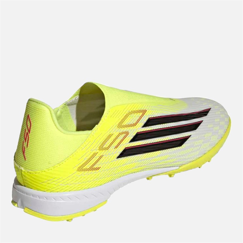 Mens F50 League Born For Goals Pack Laceless TF Astro Football Boots Team Solar Yellow 2/Core Black/Lucid Red - Image 3