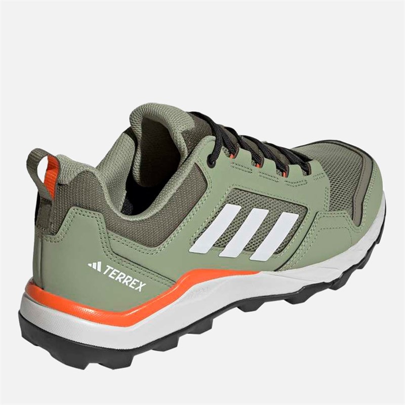 Mens Terrex Tracerocker 2.0 Trail Running Shoes Tent Green/Grey One/Semi Impact Orange - Image 3