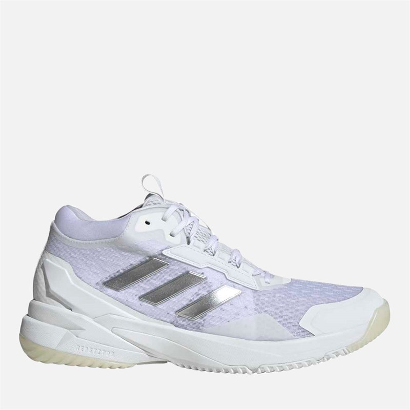 adidas Womens Crazyflight 6 Mid Indoor Court Shoes Cloud White/Silver Metallic/Core Black