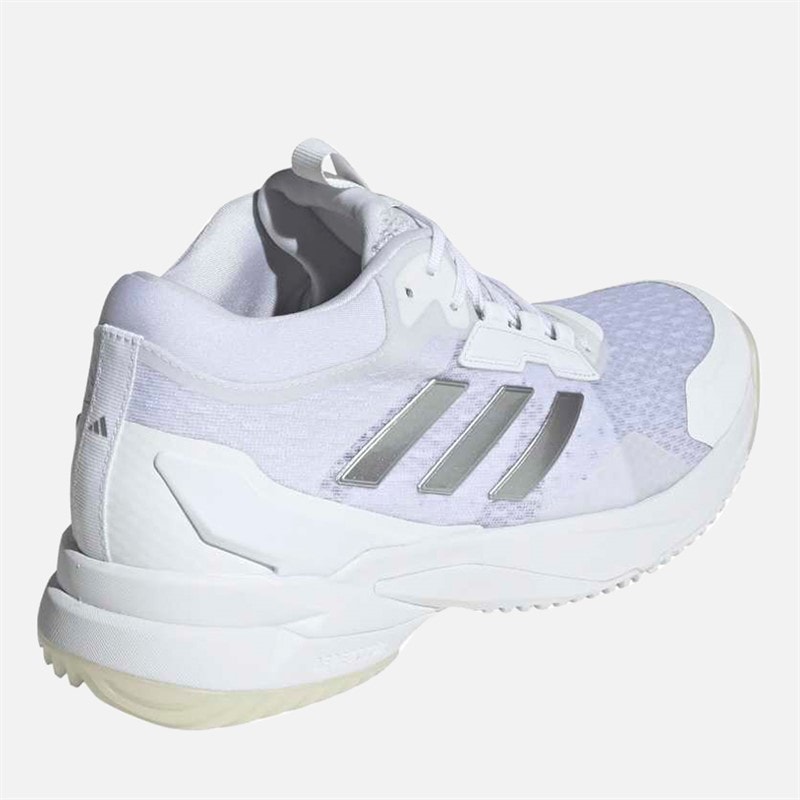 Womens Crazyflight 6 Mid Indoor Court Shoes Cloud White/Silver Metallic/Core Black - Image 3
