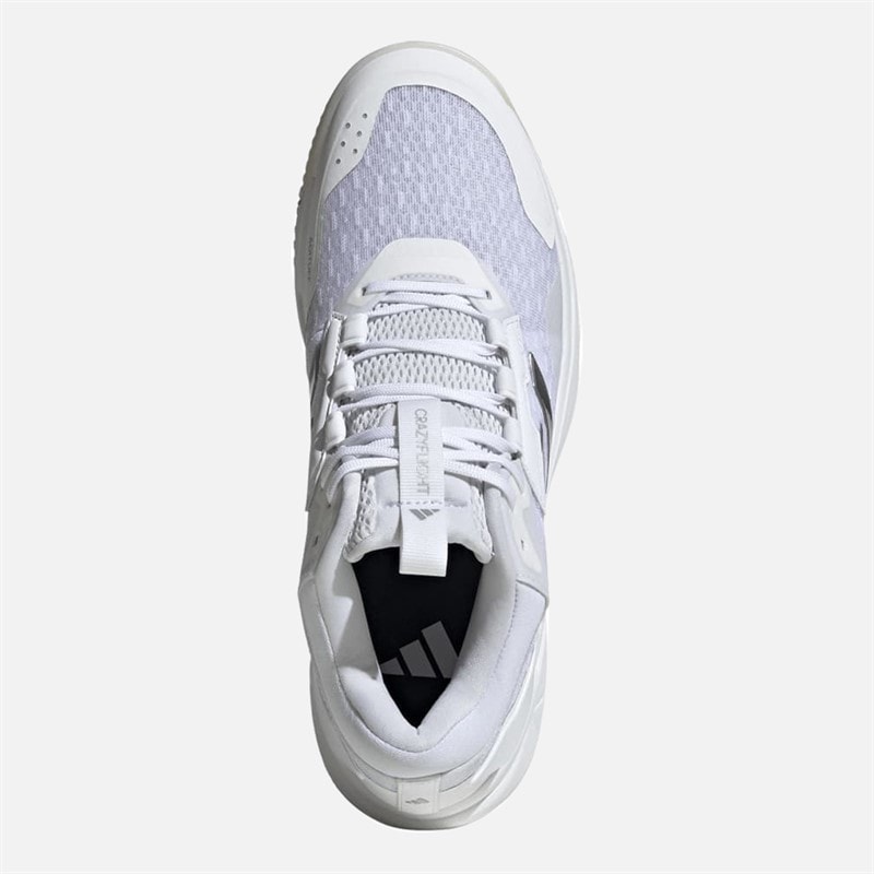 Womens Crazyflight 6 Mid Indoor Court Shoes Cloud White/Silver Metallic/Core Black - Image 4