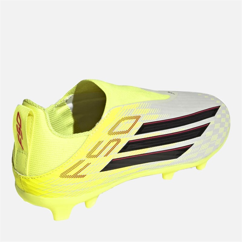 Junior F50 League Born For Goals Pack Laceless FG/MG Firm/Multi Ground Football Boots Team Solar Yellow 2/Core Black/Lucid Red - Image 3