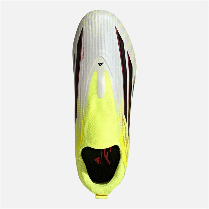 Junior F50 League Born For Goals Pack Laceless FG/MG Firm/Multi Ground Football Boots Team Solar Yellow 2/Core Black/Lucid Red - Image 4