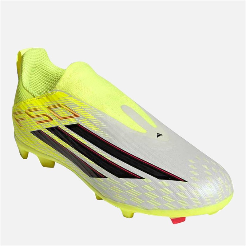 Junior F50 League Born For Goals Pack Laceless FG/MG Firm/Multi Ground Football Boots Team Solar Yellow 2/Core Black/Lucid Red - Image 5
