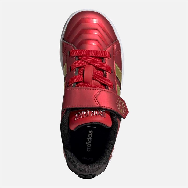 Junior adidas x Marvel Avengers Iron Man Grand Court Trainers Better Scarlet/Matte Gold/Core Black - Image 4