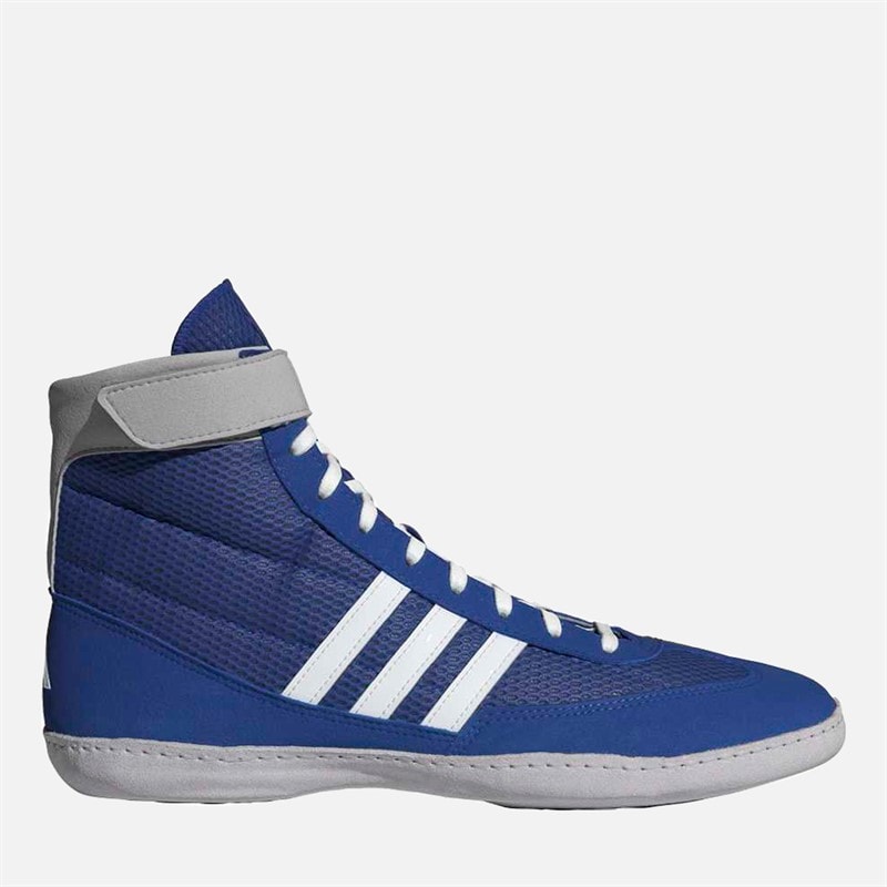 adidas Mens Combat Speed 4 Boxing/Wrestling Boots Royal Blue/Cloud White/Grey Two