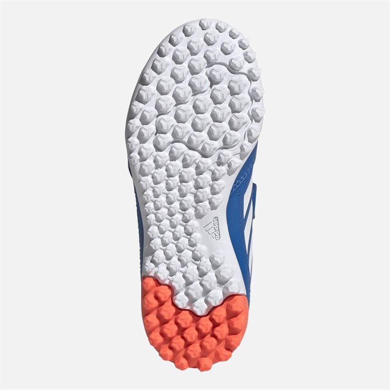 Kids Youngstar Rise Field Hockey Velcro Shoes Bright Royal/Cloud White/Team Solar Orange - Image 2