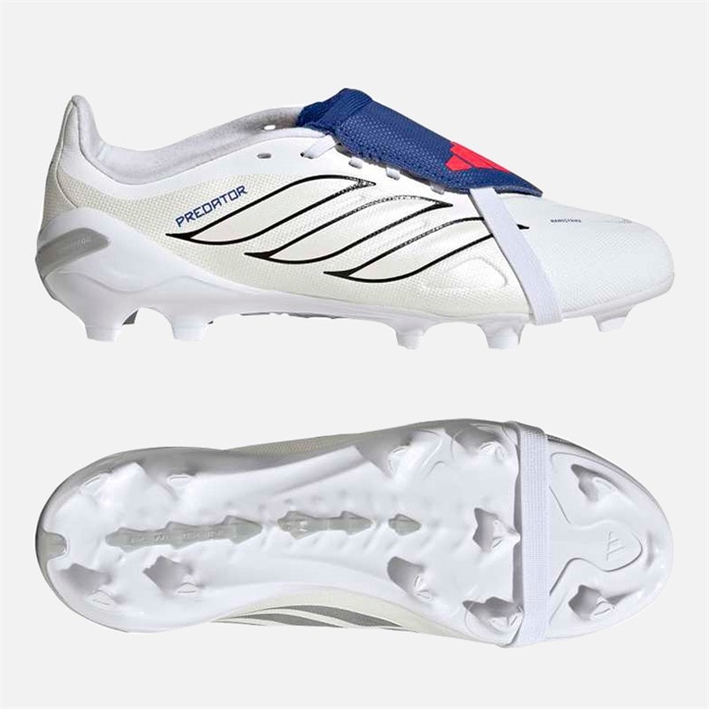 Junior Predator League Icon Takover Pack Fold-Over Tongue FG Firm Ground Football Boots Cloud White/Zero Metalic/Royal Blue - Image 2