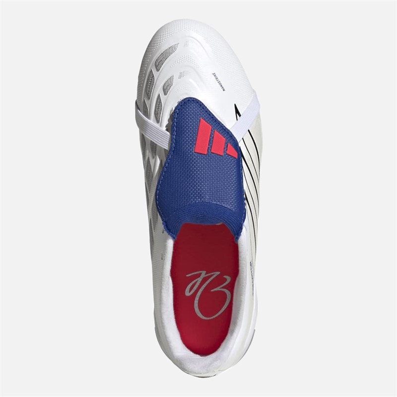 Junior Predator League Icon Takover Pack Fold-Over Tongue FG Firm Ground Football Boots Cloud White/Zero Metalic/Royal Blue - Image 4