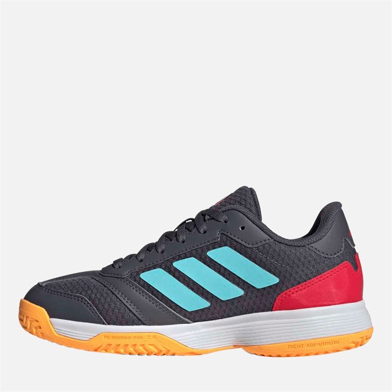 Junior Ligra 8 Indoor Court Shoes Aurora Onix/Flash Aqua/Semi Lucid Red - Image 5