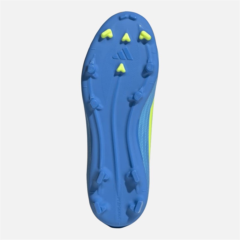 Junior F5 League Ice Cold Precision Pack Laceless FG/MG Firm/Multi Ground Football Boots Lucid Ray Blue/Team Solar Yellow 2/Lucid Aquamarine - Image 2