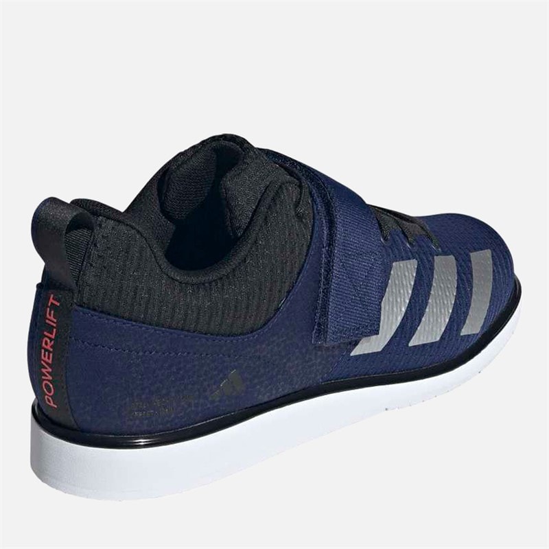Powerlift 5 Weightlifting Shoes Dark Blue/Silver Metallic/Lucid Red - Image 3