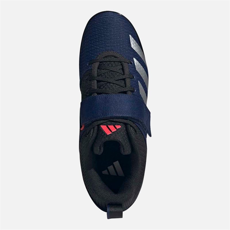 Powerlift 5 Weightlifting Shoes Dark Blue/Silver Metallic/Lucid Red - Image 4